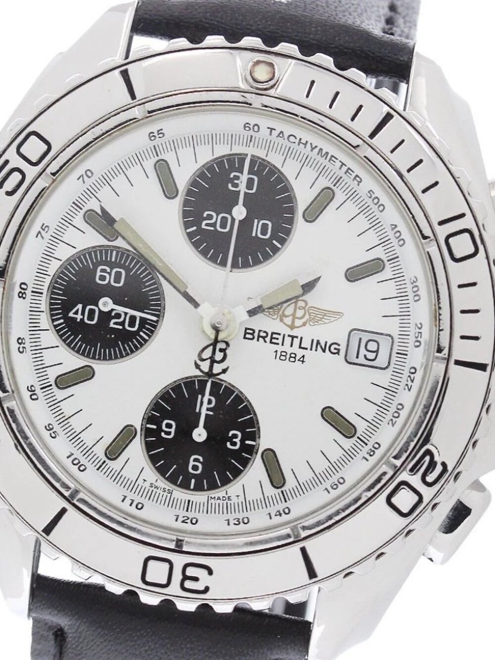 BREITLING Chrono Shark A13051 Date White / black Dial Automatic Men's_968310